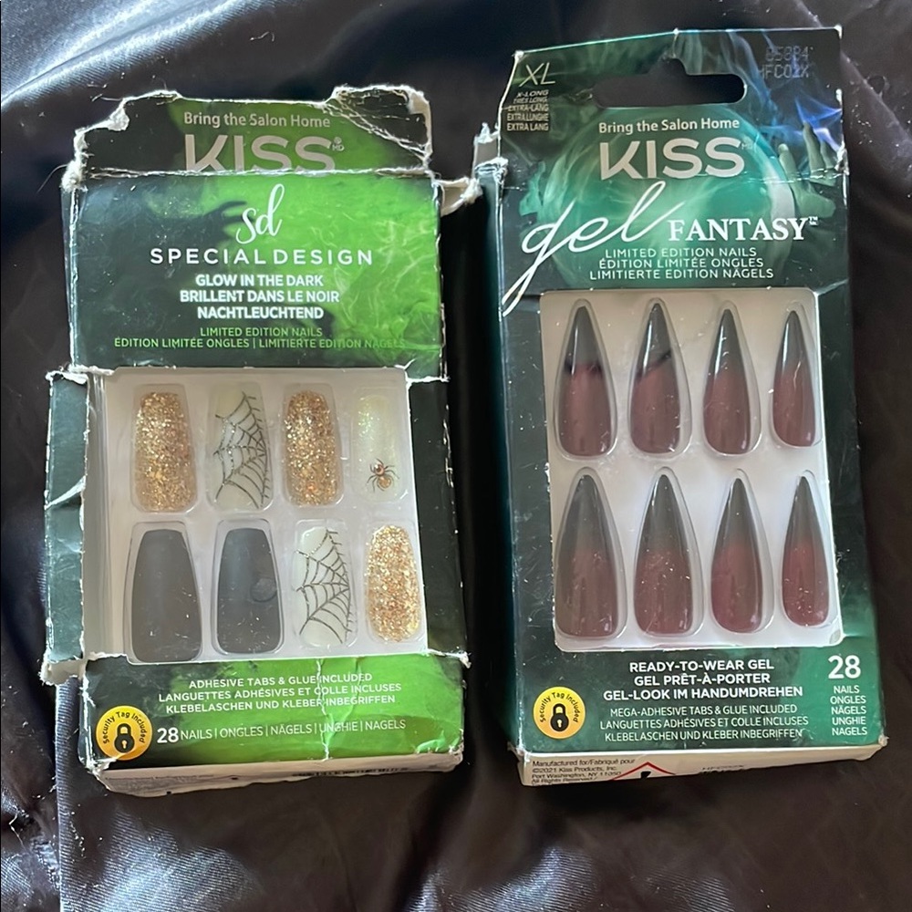 KISS Glow in the Dark and Gel Fantasy Nail Sets